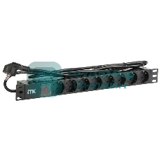 Блок распределения питания ITK PH12-8D1-P гор.размещ. 8xSchuko базовые 16A Schuko 2м