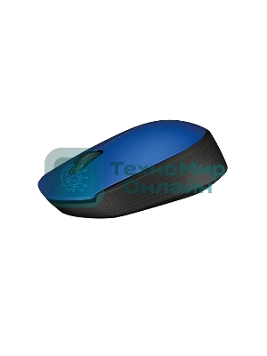 Мышь беспроводная Logitech M171 синий, 1000 dpi, радиоканал, USB, кнопки - 3