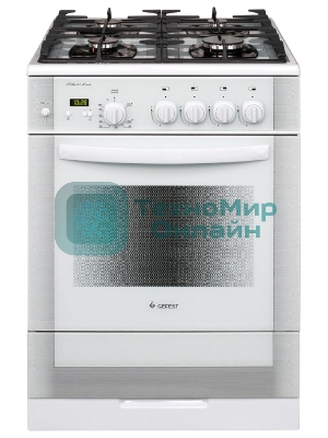 Плита газовая Gefest ПГ 6500-03 0042 белый, конфорок 4 шт, духовка 52 л, 60 см x 85 см x 60 см