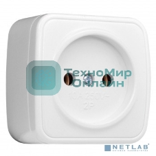 Розетка 1-местная ОП 16А с заземлением белая EKF Basic Минск