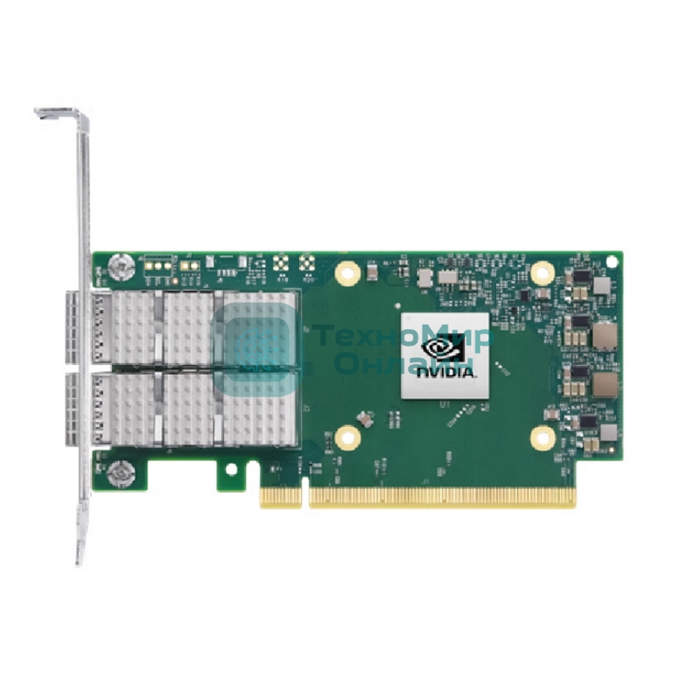 Сетевая карта ConnectX®-6 Dx EN adapter card, 100GbE, Dual-port QSFP56, PCIe 4.0 x16, Crypto and Secure Boot, Tall Bracket