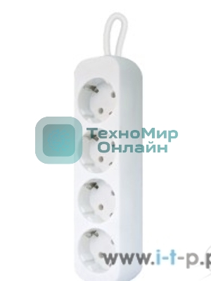 Удлинитель Defender E418 белый 1.8 м, 4 розетки 