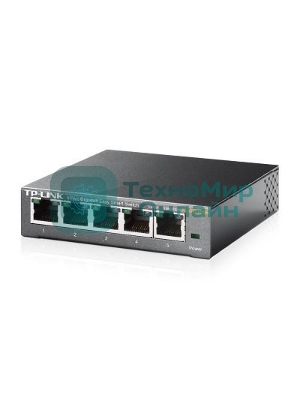 Коммутатор сетевой TP-Link SMB TL-SG105E 5-Port Gigabit Desktop Easy Smart Switch, 5 10/100/1000Mbps RJ45 ports, MTU/Port/Tag-based VLAN, QoS, IGMP Snooping