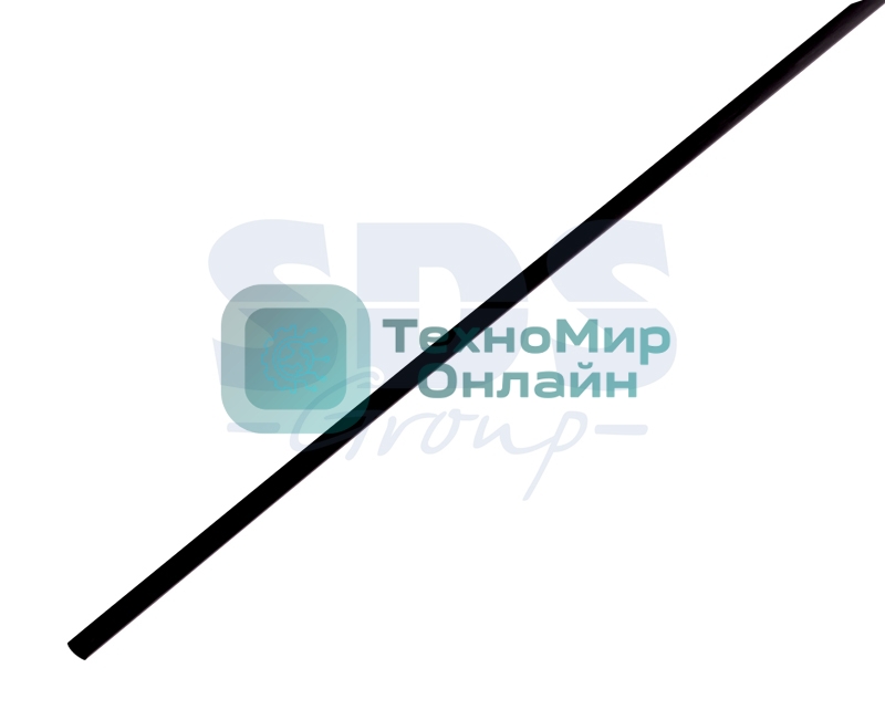 Термоусаживаемая трубка Rexant 6,0/3,0 мм, черная (бухта 100 м)