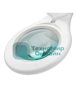 Лупа на струбцине Rexant, круглая, 5D, с подсветкой 56 SMD LED, белая