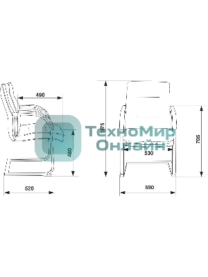 Кресло Бюрократ T-9927SL-LOW-V коричневый, кожа