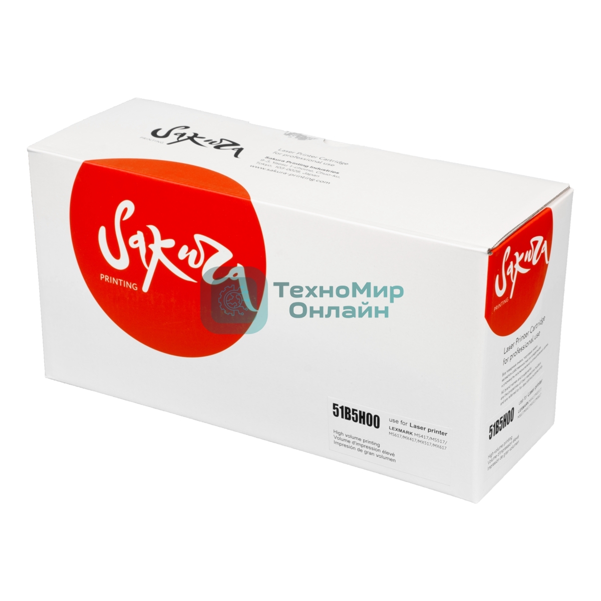 Картридж Sakura 51B5H00 для Lexmark MS417dn/MS517dn/MS617dn, MX417de/MX517de/MX617de, черный, 8 500 к.