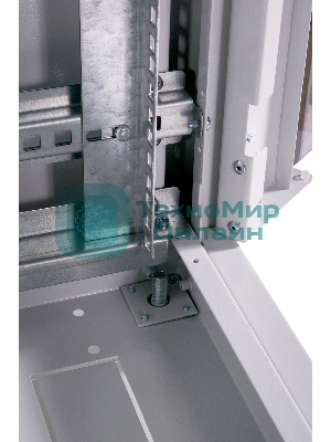 Шкаф коммутационный ЦМО (ШТК-Э-42.8.8-13АА) напольный 42U 800x800 мм пер. дв. стекл металл 2 бок. пан. 710 кг серый 715 мм 105 кг