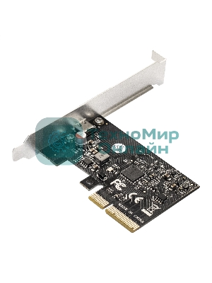 Контроллер ExeGate EXE-321 EX293839RUS (PCI-E x4 v3.0, 20Gbps (USB3.2 GEN2x2) Type-C ext., ASMedia Chipset ASM3242)