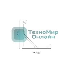 Комплект углового алюминиевого профиля с рассеивателем Rexant 16х16 мм, 1 м