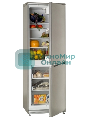 Холодильник Atlant XM-4012-080 серебристый двухкамерный 201/101л морозилка снизу