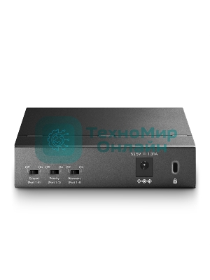 Коммутатор TP-Link SMB TL-SF1005P 5-портовый 10/100 Мбит/с настольный коммутатор с 4 портами PoE