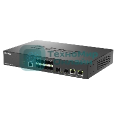 Коммутатор D-Link DGS-1210-10XS/ME/C1A Управляемый L2 коммутатор с 8 портами 1000Base-X SFP и 2 комбо-портами 10Gbase-T/SFP+