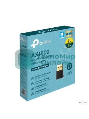 вухдиапазонный беспроводной нано-USB-адаптер Wi-Fi TP-Link Archer TX20U Nano
