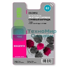 Картридж струйный Cactus CS-C4912 №82 пурпурный (72 мл) для HP Design Jet 500/800C