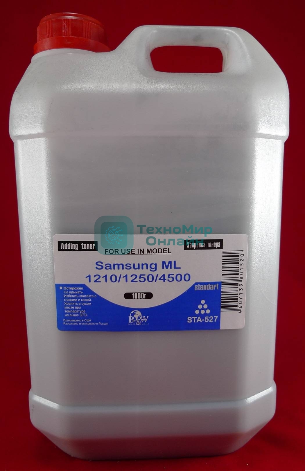 Тонер Samsung ML-1210/1520/1610/40/60/1710/2010/216x/SCX-4x00/3x00 (к, 1кг) B&W Standart фас России