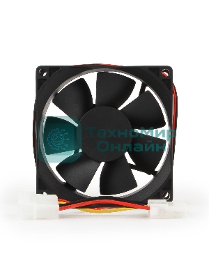 Вентилятор для корпуса Gembird черный, 80 мм, 2600 об/мин, 27 дБ, 4 pin