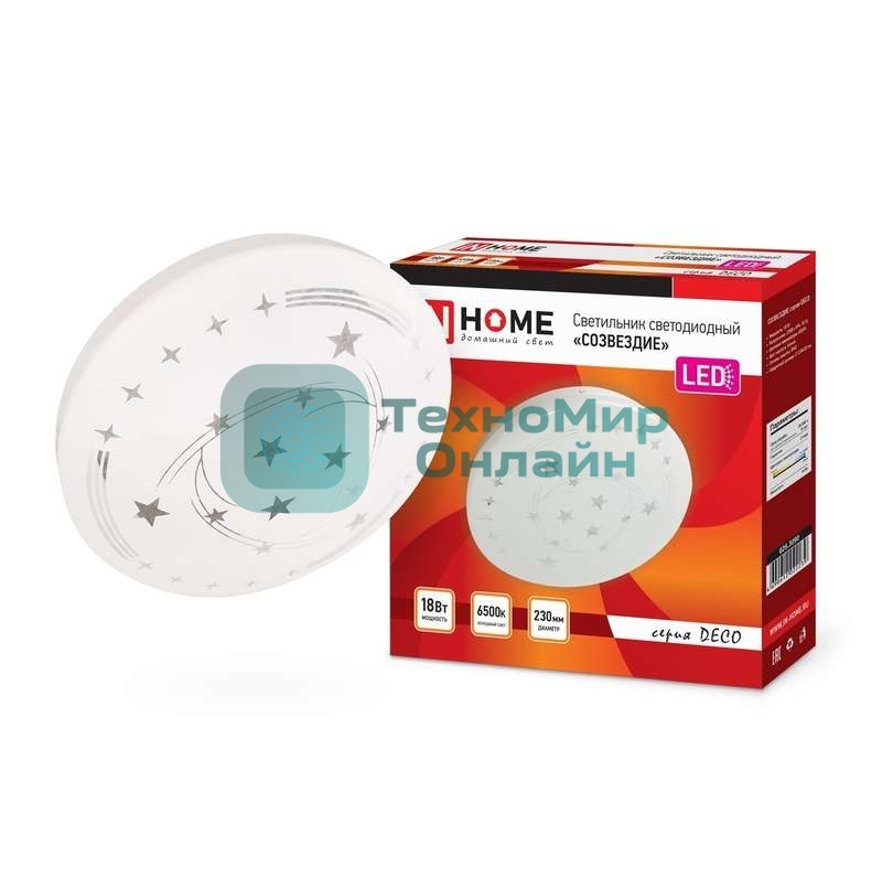 Светильник светодиодный DECO 18Вт 230В 6500К 1170лм 230мм СОЗВЕЗДИЕ IN HOME 4690612022239