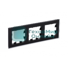 Рамка 3-м AtlasDesign Nature мат. стекло черный SchE ATN331003