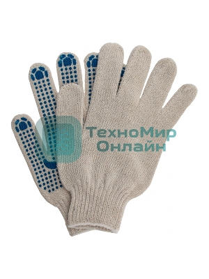 Перчатки трикотажные Сибртех, с ПВХ точкой, 7 класс