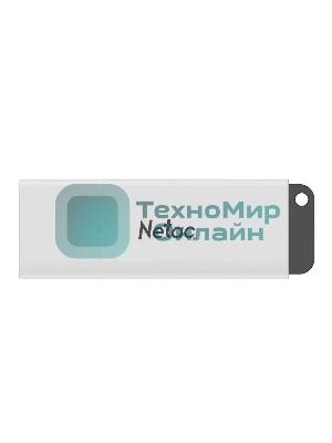 Флешка USB Netac U185 (NT03U185N-032G-20WH), 32Gb, USB 2.0, R/W 25/10, белый/серый