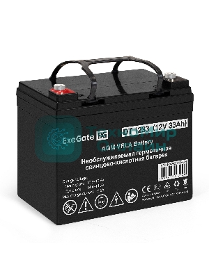Аккумуляторная батарея ExeGate DT 1233 (12V 33Ah, под болт М6)