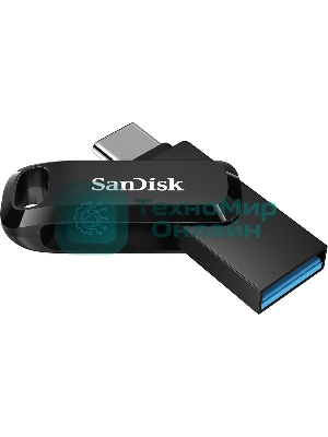 Флешка USB Sandisk DDC3 (SDDDC3-032G-G46), 32Gb, USB 3.0/USB Type-C, R/W 150/30, черный
