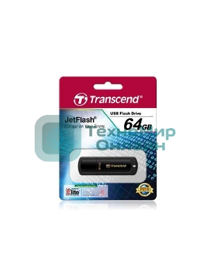 Флешка USB Transcend JetFlash 350 (TS64GJF350), 64Gb, USB 2.0, R/W 15/7, черный