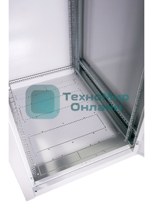 Шкаф коммутационный ЦМО (ШТК-Э-42.8.8-13АА) напольный 42U 800x800 мм пер. дв. стекл металл 2 бок. пан. 710 кг серый 715 мм 105 кг