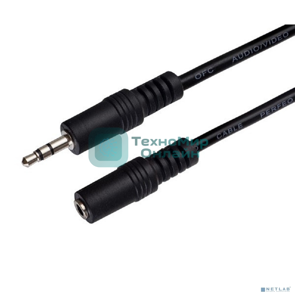 Кабель PERFEO кабель Jack 3.5 мм вилка - Jack 3.5 мм розетка, 3 м (J2202)