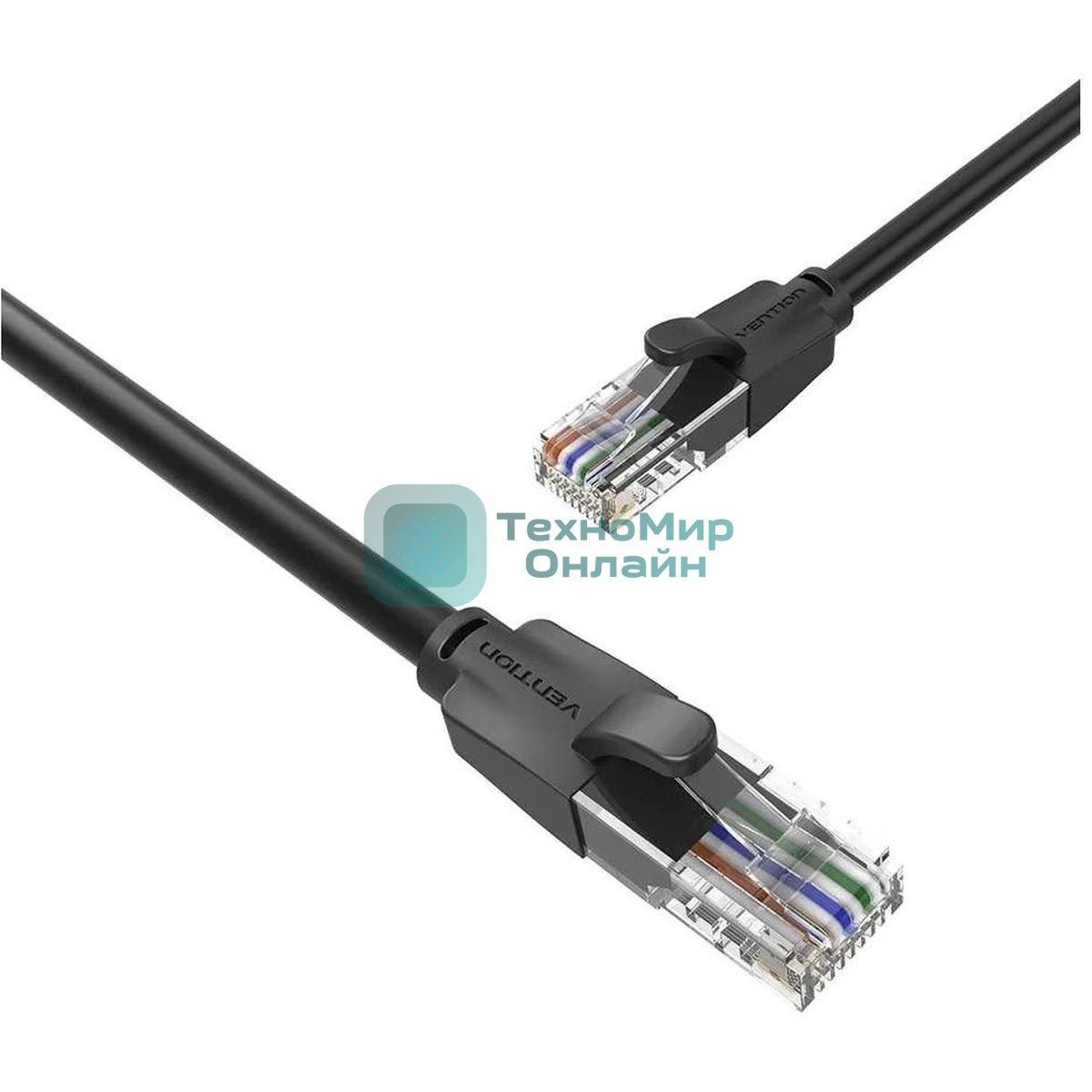 Патч-корд Vention прямой UTP cat.6, RJ45 - 8м. черный