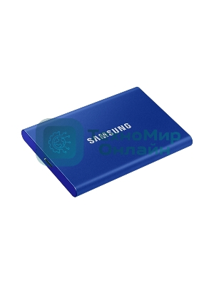 Внешний SSD Samsung T7, 2TB, USB 3.2 Gen 2 Type-C, R/W 1050/1000, синий