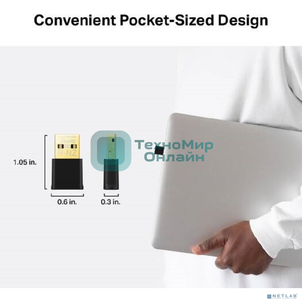 вухдиапазонный беспроводной нано-USB-адаптер Wi-Fi TP-Link Archer TX20U Nano