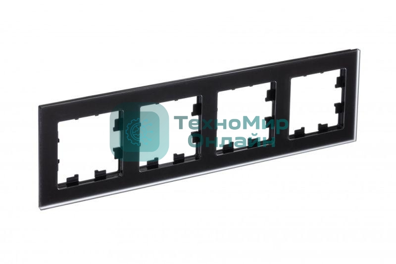 Рамка 4-м AtlasDesign Nature мат. стекло черный SchE ATN331004