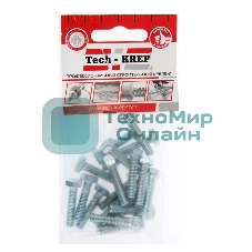 Болт М6х16 с шестигранной головкой цинк. DIN 933 (уп. 20 шт) класс прочности 8.8. пакет Tech-Krep 102956