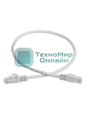Шнур коммутационный Cat.5e UTP 0,5м серый GENERICA