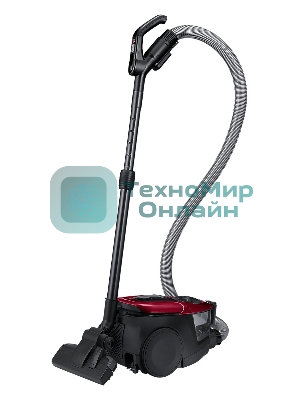 Пылесос Samsung VC18M31A0HP бордовый/черный, 380/1800 Вт, уборка сухая, пылесборник контейнер 2 л