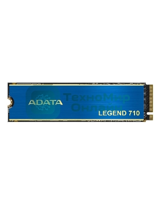 Накопитель SSD ADATA LEGEND 710, 256Gb, PCIe 3.0 x4, M.2 2280, NVMe, R/W 2100/1000, с радиатором