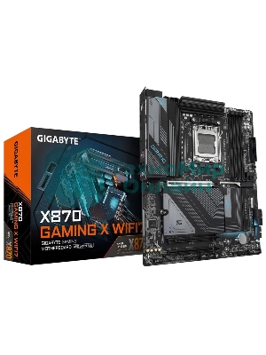 Материнская плата Gigabyte X870 GAMING X WIFI7, AM5, AMD X870, 4xDDR5, 4xSATA, 3xM.2, 1xPCI-E 5.0 x16, 2xPCI-E 3.0 x1, 1xHDMI, 1xUSB-C (DP), 1x 2.5Gb LAN, 4xUSB-A 2.0, 3xUSB-A 3.2 Gen 1, 1xUSB-A 3.2 Gen 2, 2xUSB-C 3.2 Gen 2 (USB4), 3x3.5 мм, 7.1, ATX