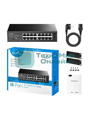 Коммутатор Cudy FS1016 (L2) 16x100 Мбит/с неуправляемый