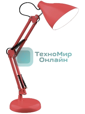 Светильник Gauss GT0034 настольный на струбцине/основание E27 красный 60Вт