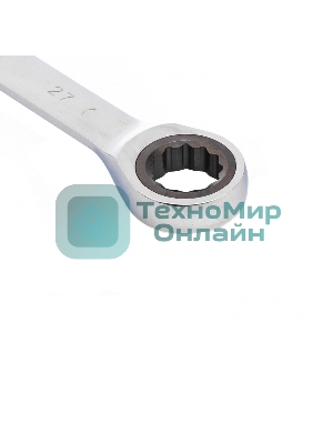 Ключ комбинированный трещоточный Matrix, 27 мм, CrV зеркальный хром