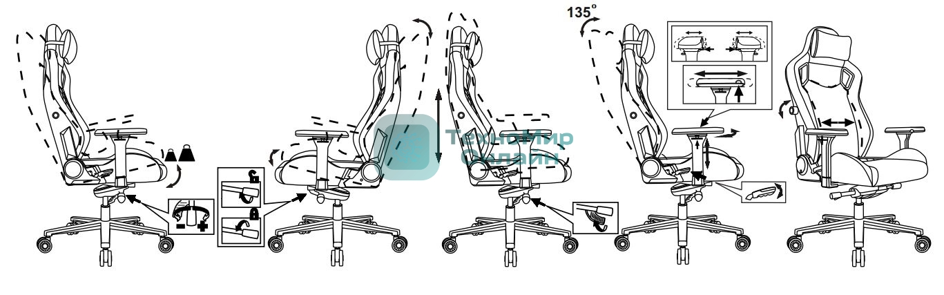 Кресло игровое Knight Craft Dragon синий эко.кожа крестов. металл