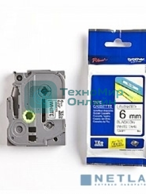 Наклейка ламинированная TZ-E211 (6 мм черн/бел, аналог TZ-211)