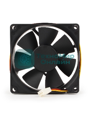 Вентилятор для корпуса Gembird FANCASE/BALL черный, 80 мм, 2600 об/мин, 27 дБ, 3 pin