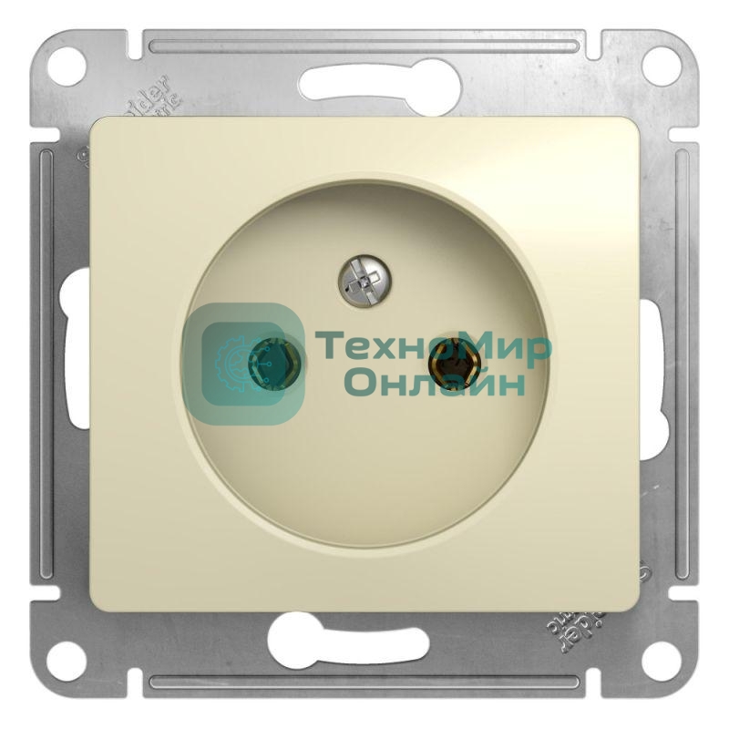 Механизм розетки 1-м СП Glossa 16А IP20 без заземл. беж. SchE GSL000241