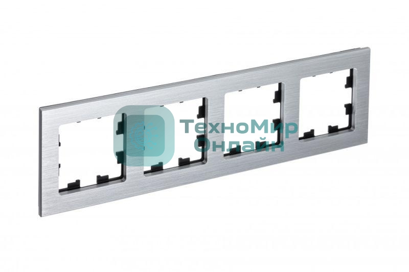 Рамка 4-м AtlasDesign Nature металл серебр. SchE ATN312104