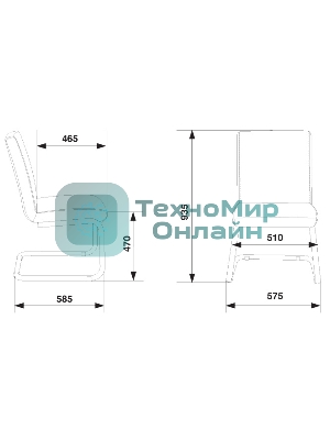 Кресло Бюрократ CH-250-V/BLACK черный, экокожа, 120 кг, механизм качания