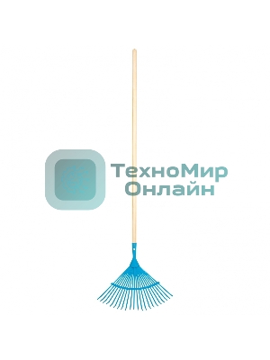 Грабли веерные стальные Palisad LUXE 430х1550 мм, 22 плоских зуба, лакированный черенок