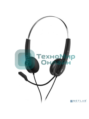 Гарнитура Genius HS-220U черный, проводная